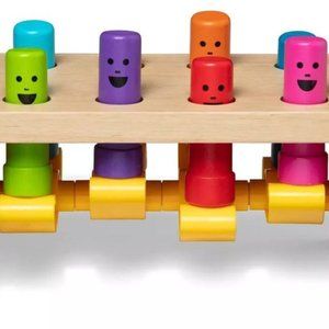 Melissa & Doug Deluxe Pounding Bench Wooden Toy With Mallet